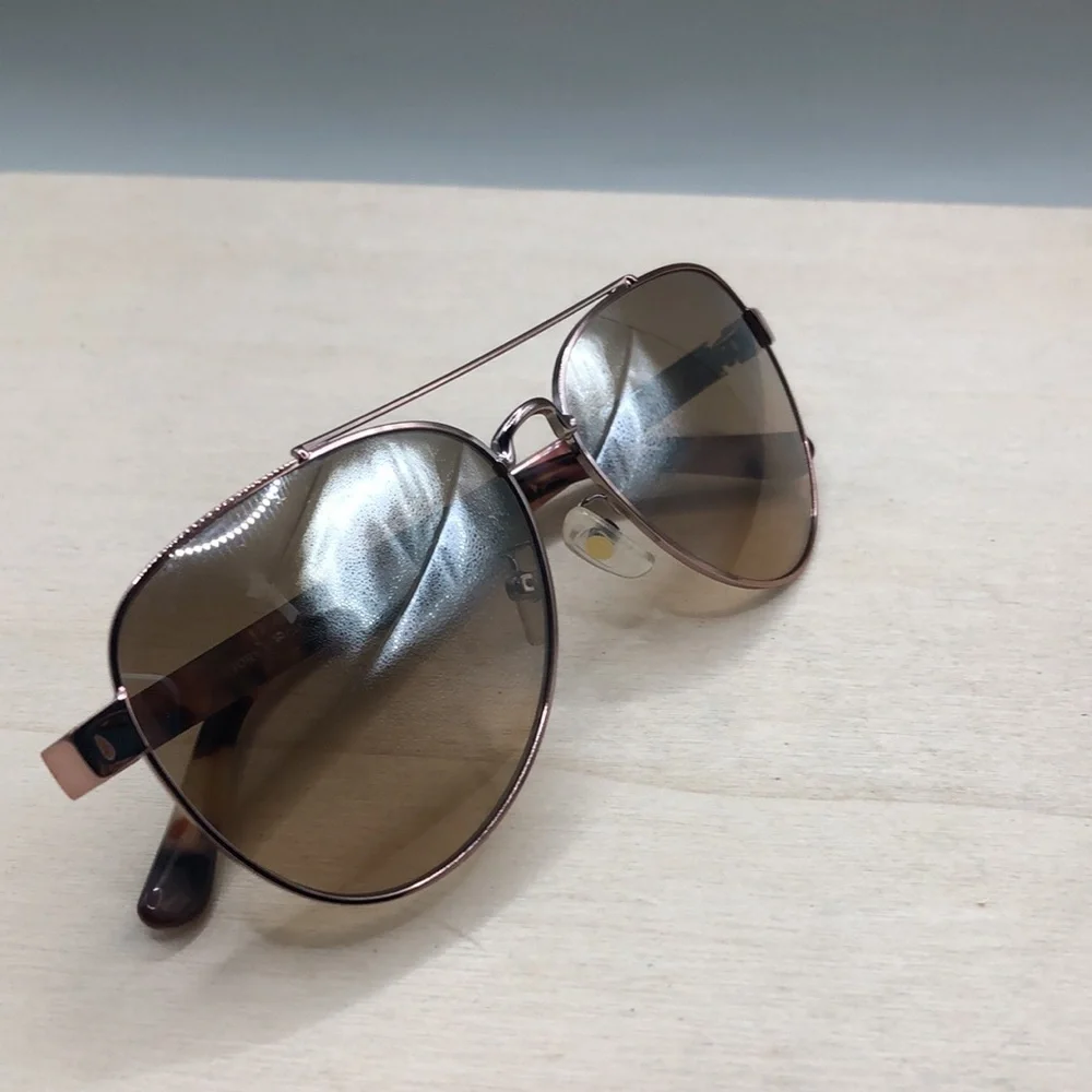 Tory Burch TY6070 Aviator Double Bridge Gold Metal Sunglasses 57-14-140 mm